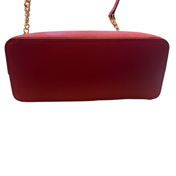 NWT Michael Kors Jet Set Travel Bright Red Leather Bag - Picture 10 of 16